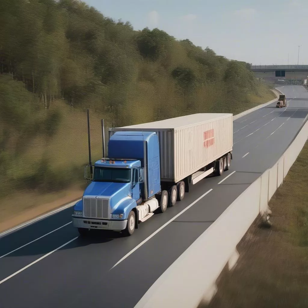 Xe tải vận chuyển hàng hóa