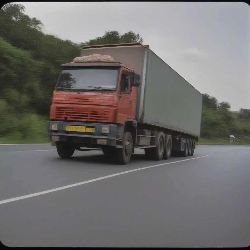Camion transportant des marchandises