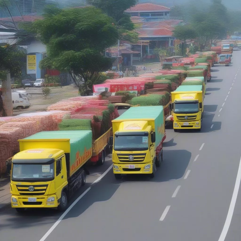 Vision Hồng Đức trucks in Cần Thơ, Việt Nam