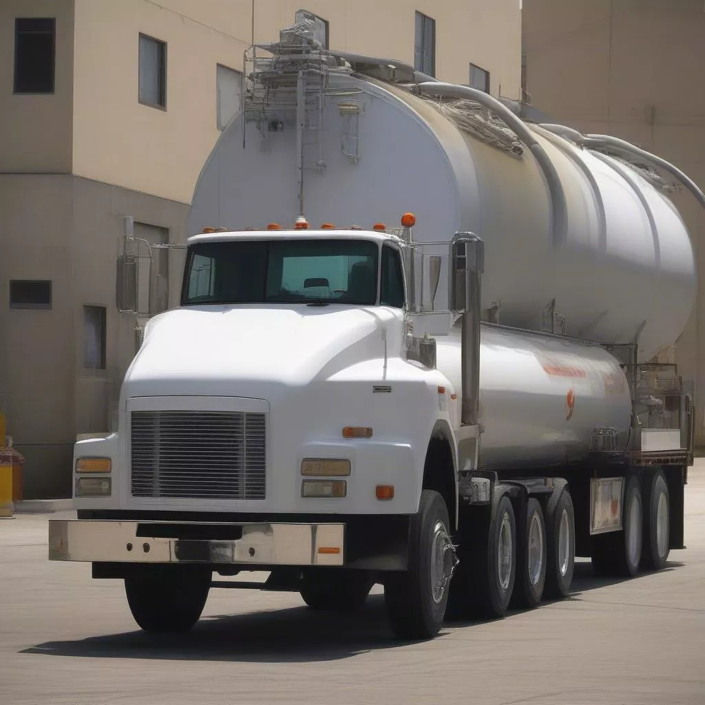 Tank truck transporting liquids