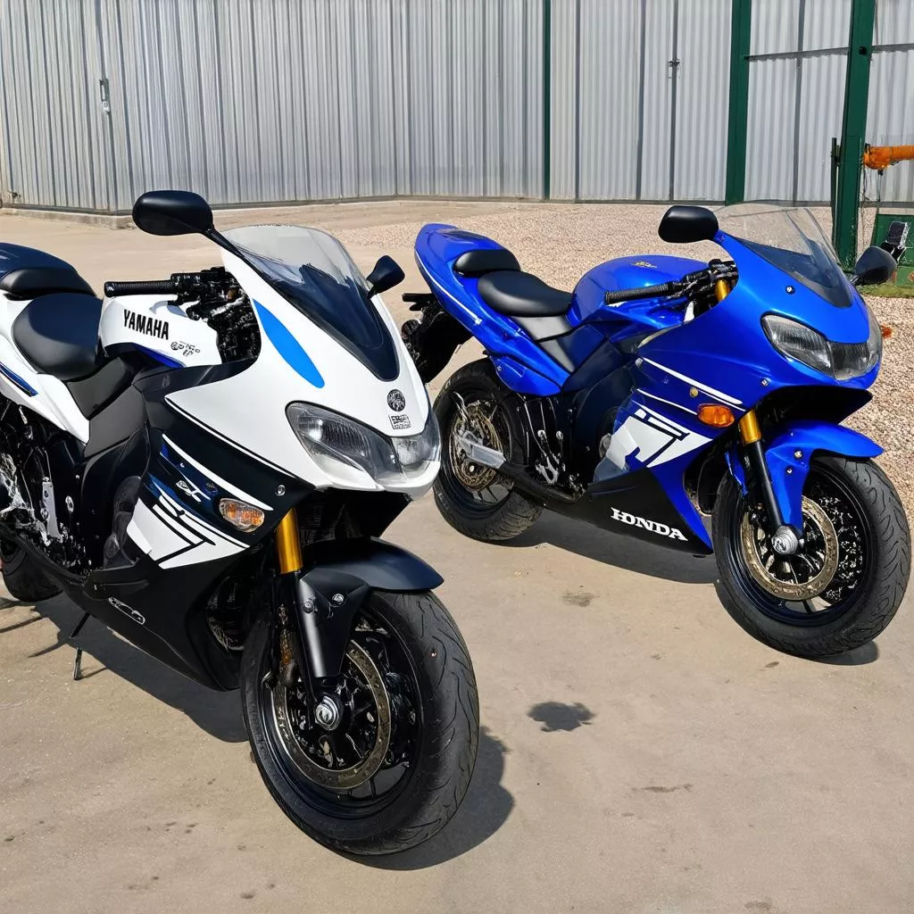 Yamaha Exciter and Honda Winner motorcycles