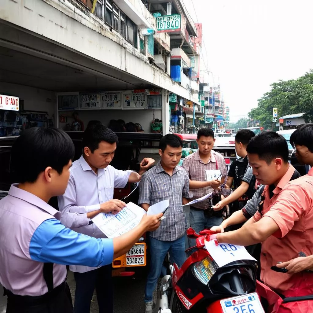 Registering a truck license plate in Hanoi