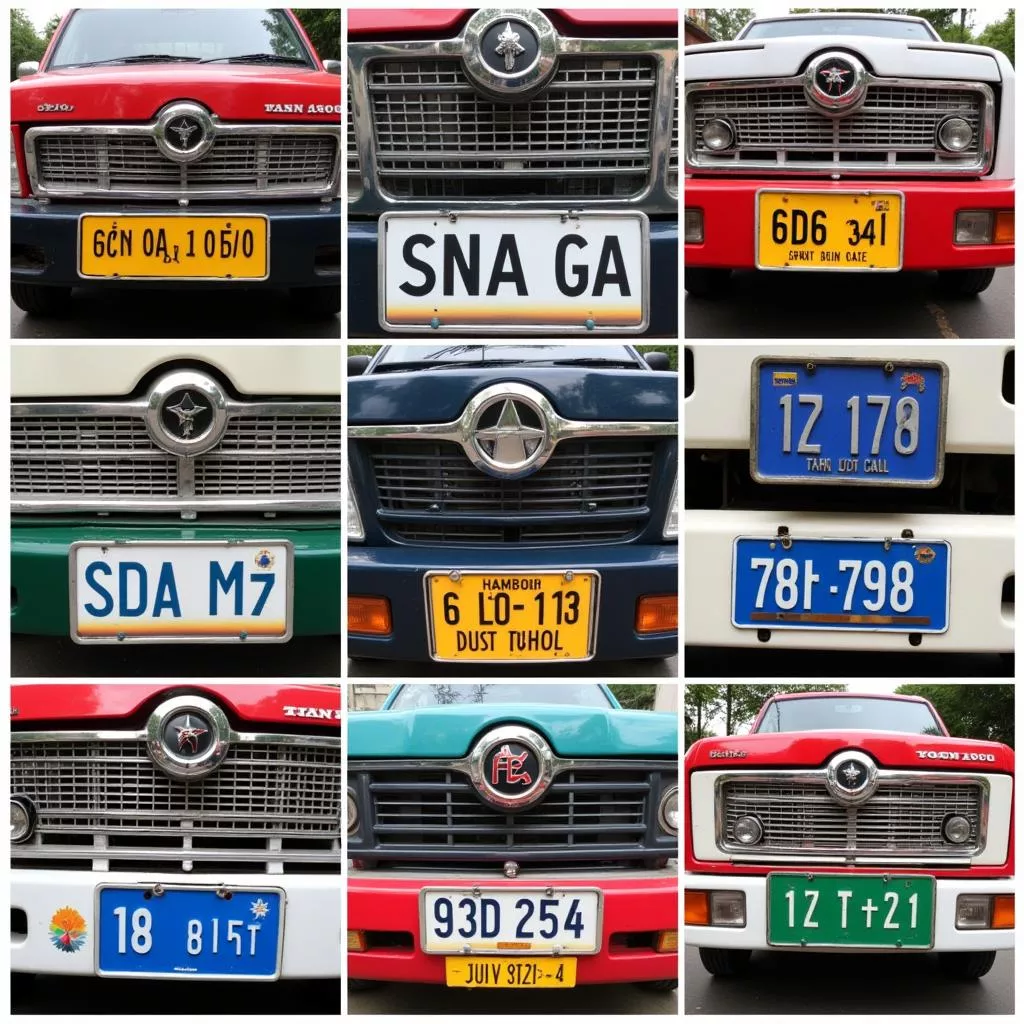 Compilation of beautiful Hanoi truck license plates