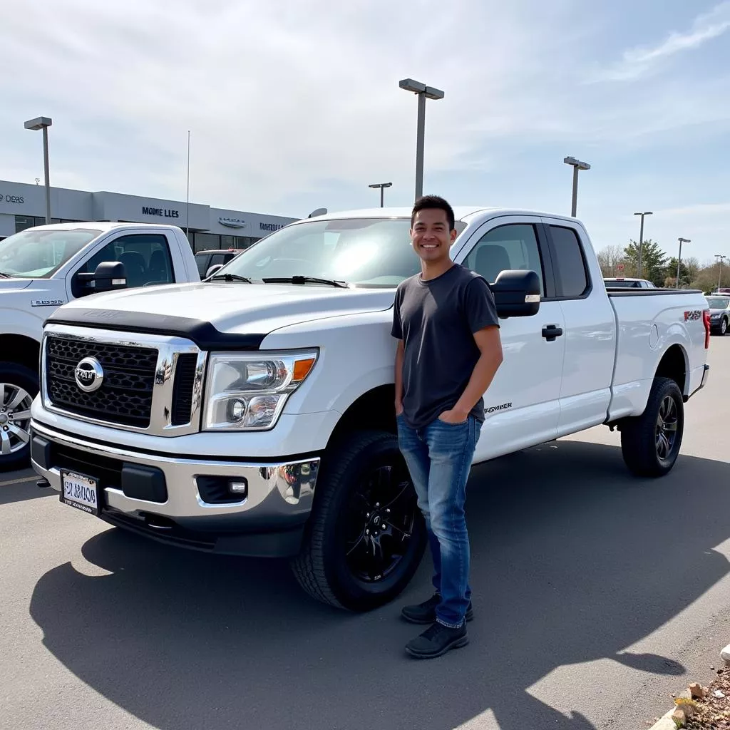 Anh Tuấn nhận xe tải mới