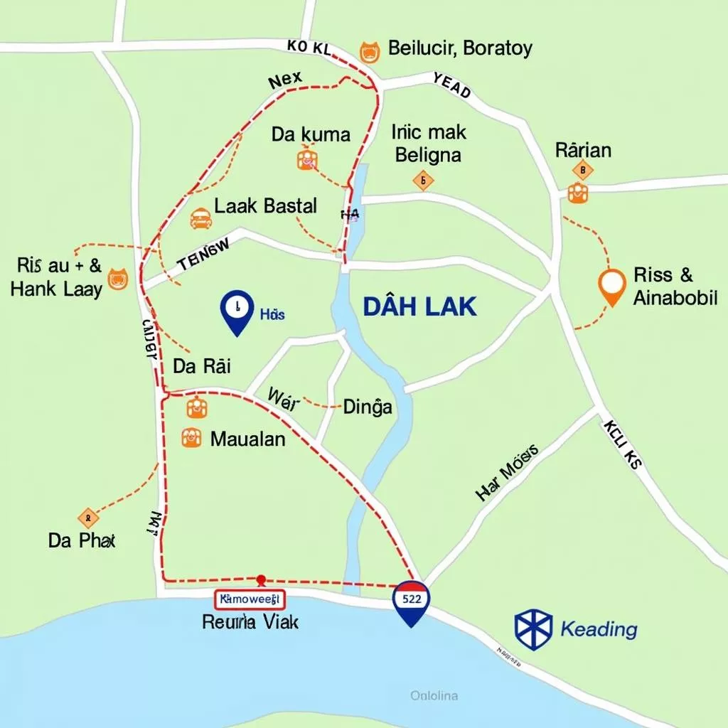 Bản đồ du lịch Đắc Lắc