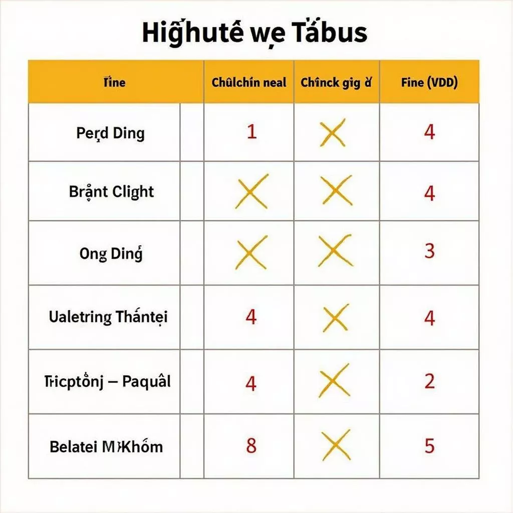 Fine schedule for violating truck restriction signs