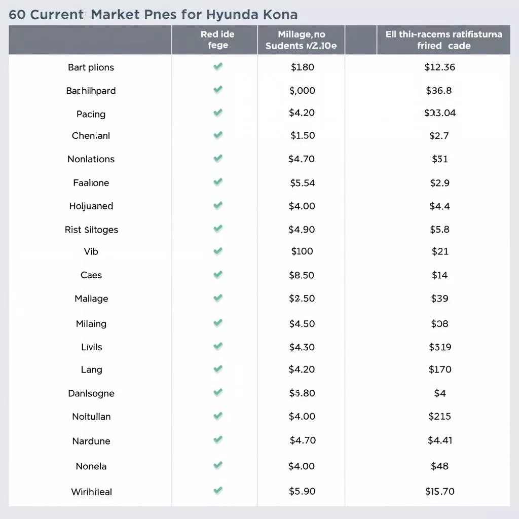Used Hyundai Kona Price List