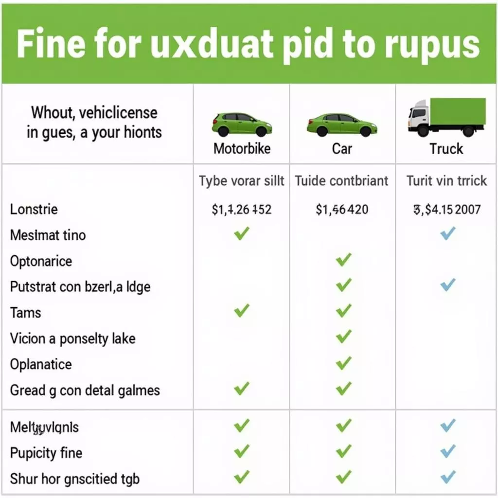 未带驾驶证罚款标准一览表