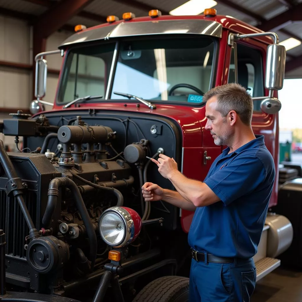 54X2 ट्रक के आवधिक रखरखाव की छवि