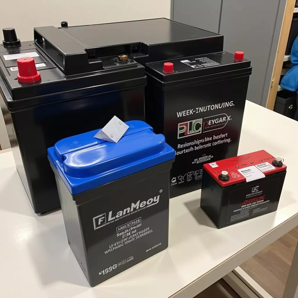 Various types of electric bike batteries