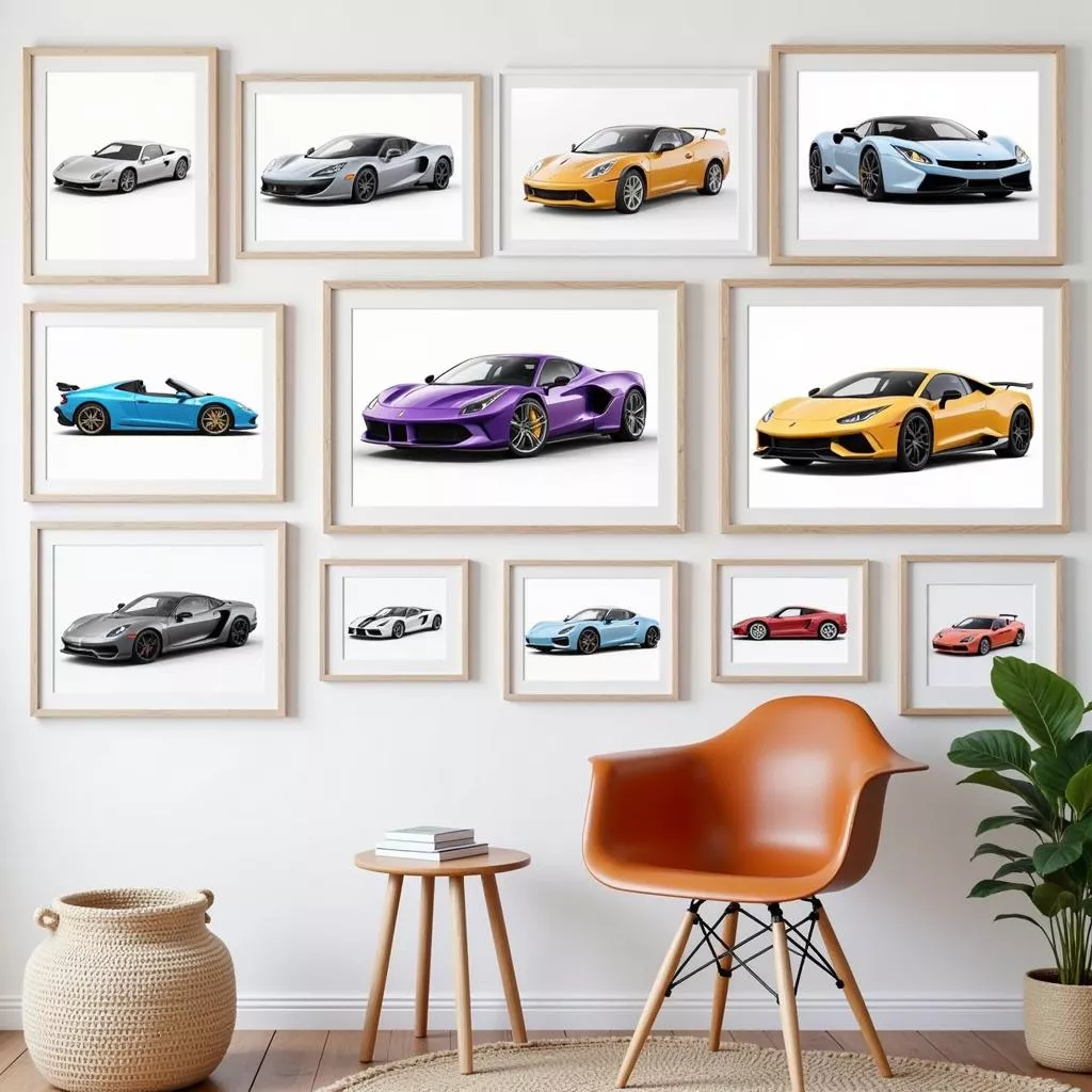 Collection of supercar drawings