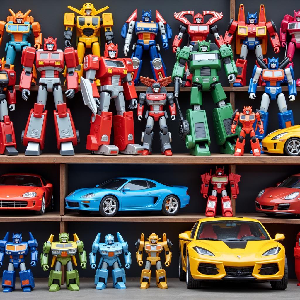 Koleksi mobil robot transformasi