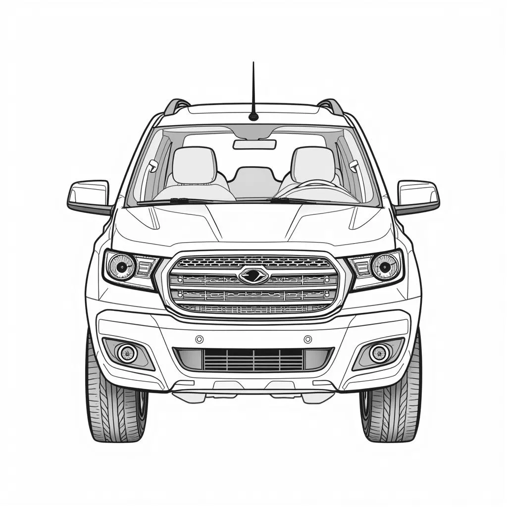 Car front parts diagram