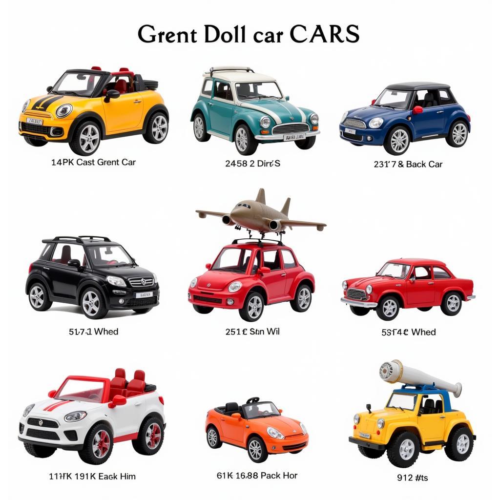 Different types of car toys