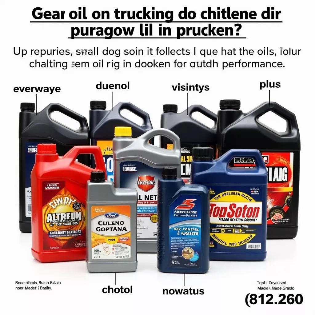 Different types of gear oil for trucks