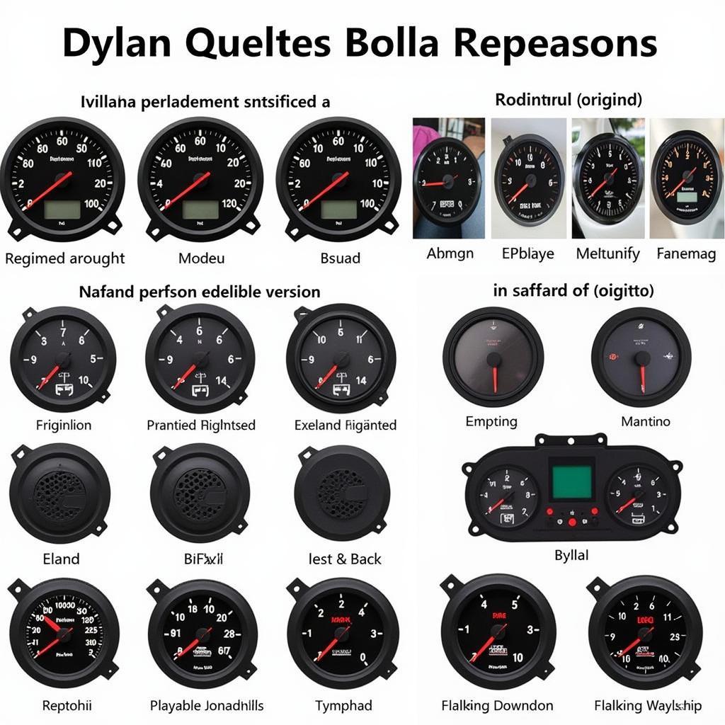 Different types of Honda Dylan speedometers