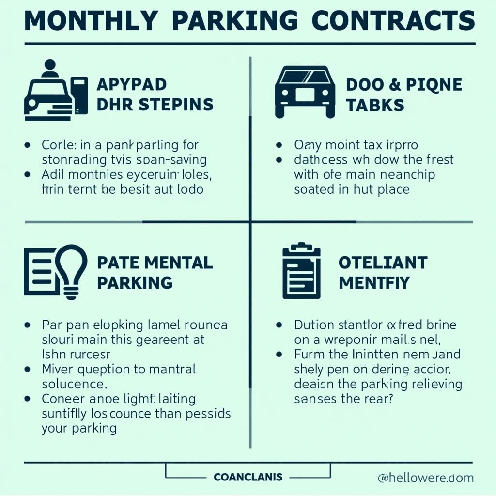 Các loại hợp đồng gửi xe ô tô tháng