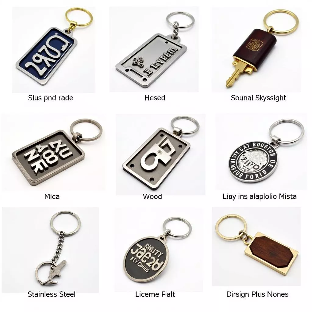 Các loại móc khóa biển số xe