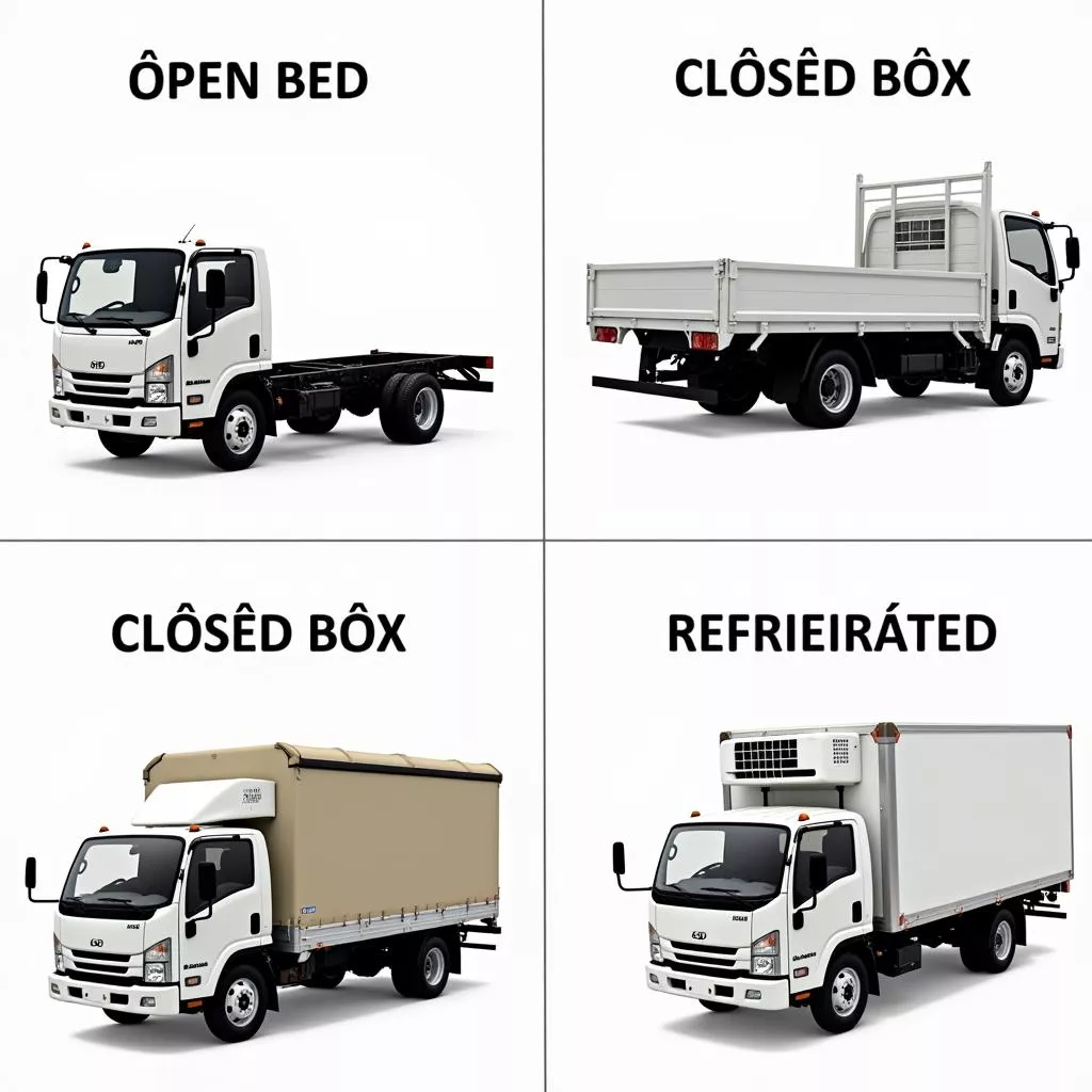 Various TMT Binh Tan truck body types to suit diverse transportation needs