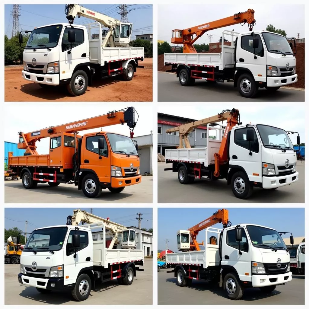 Various types of truck cranes