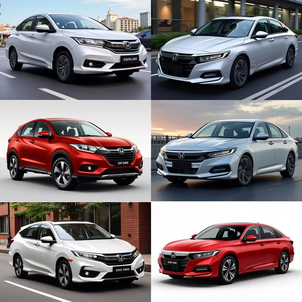 Various Honda Car Models in Hanoi