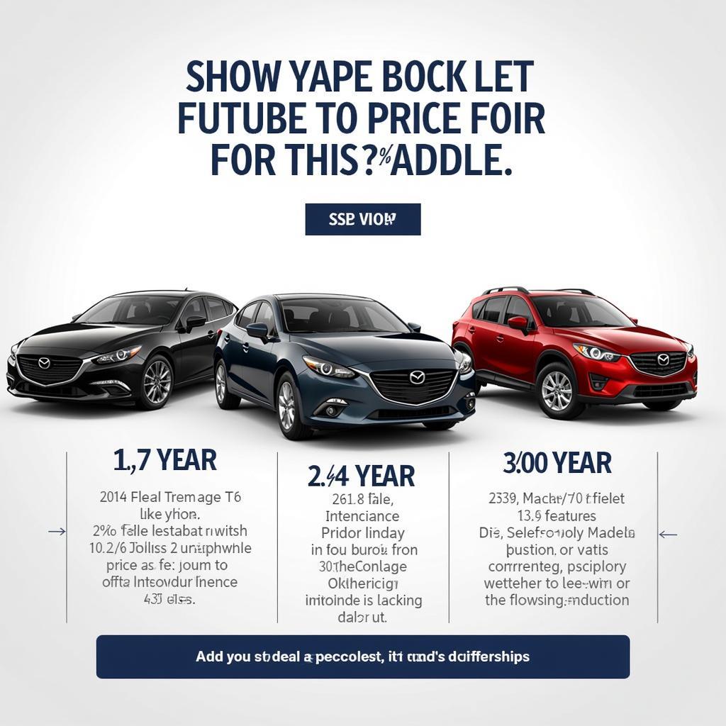 Các phiên bản xe Mazda với mức giá khác nhau