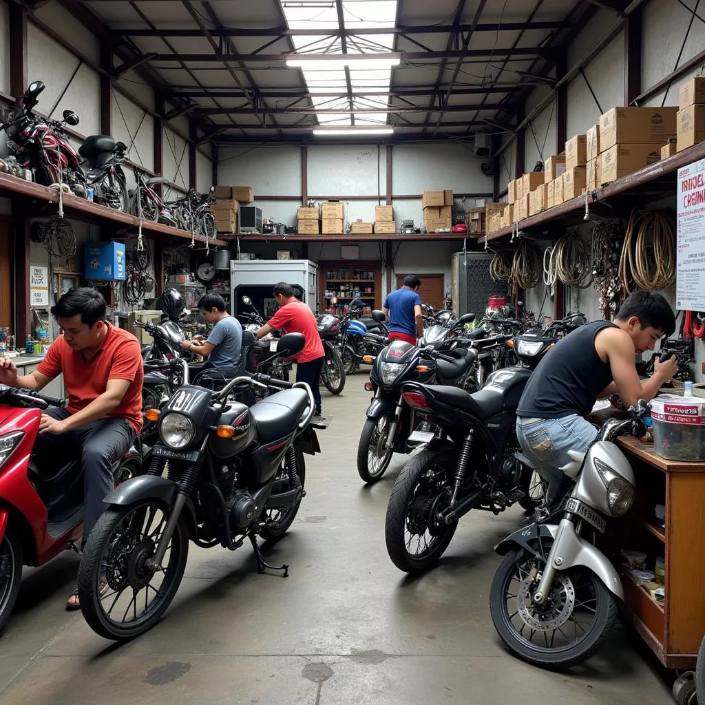Hình ảnh cửa hàng sửa chữa xe máy Hà Nội