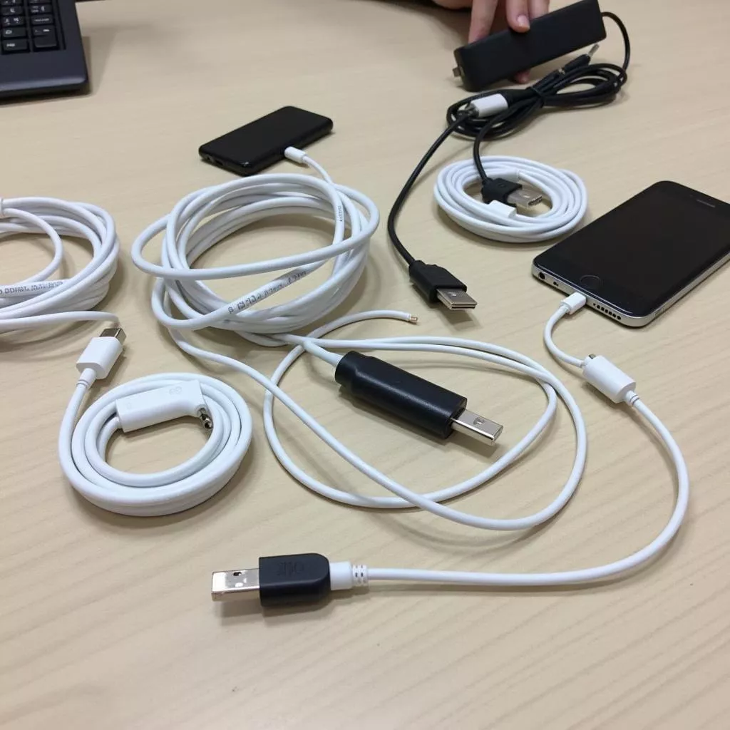 Various car phone chargers