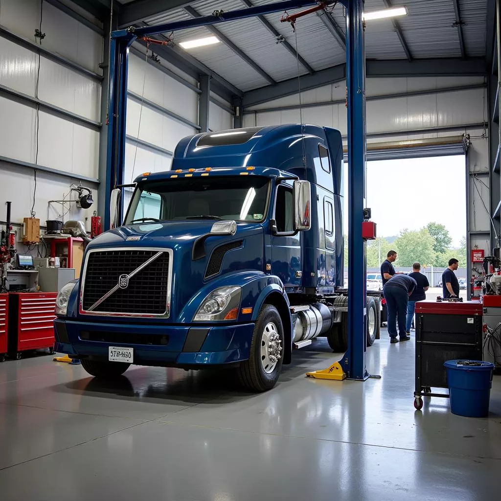 Samco dealership providing truck maintenance service