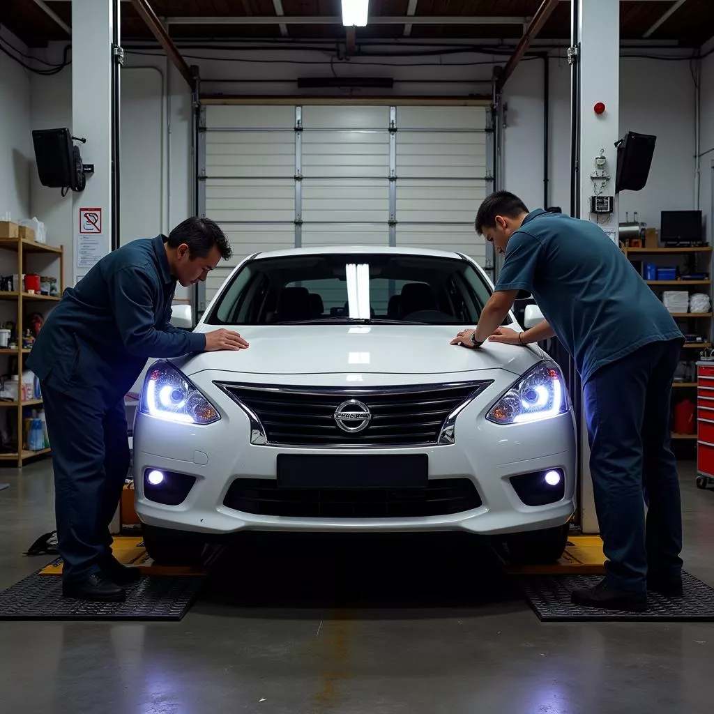 Độ đèn mắt quỷ ô tô tại Hà Nội