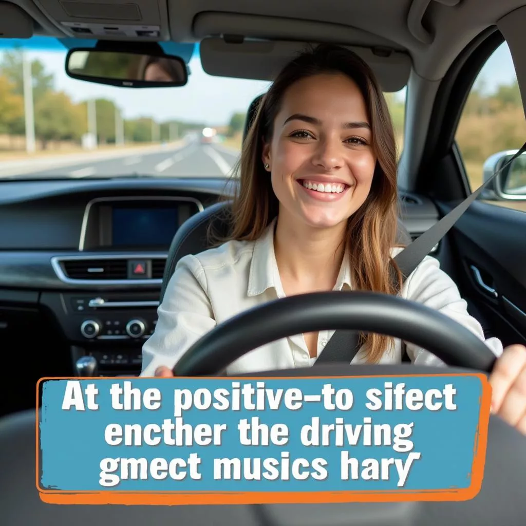 Condutor seguro com sorriso radiante
