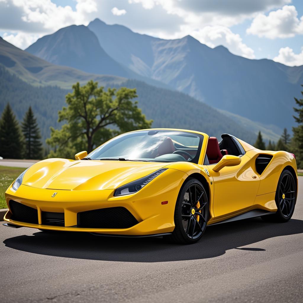Ferrari 488 Spider màu vàng nổi bật