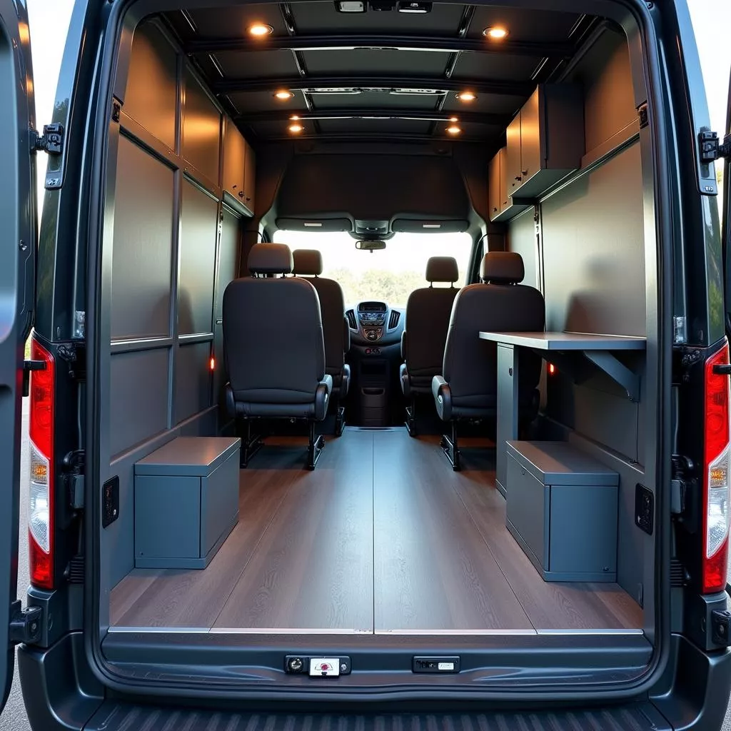 Ford Transit 2020 nội thất rộng rãi