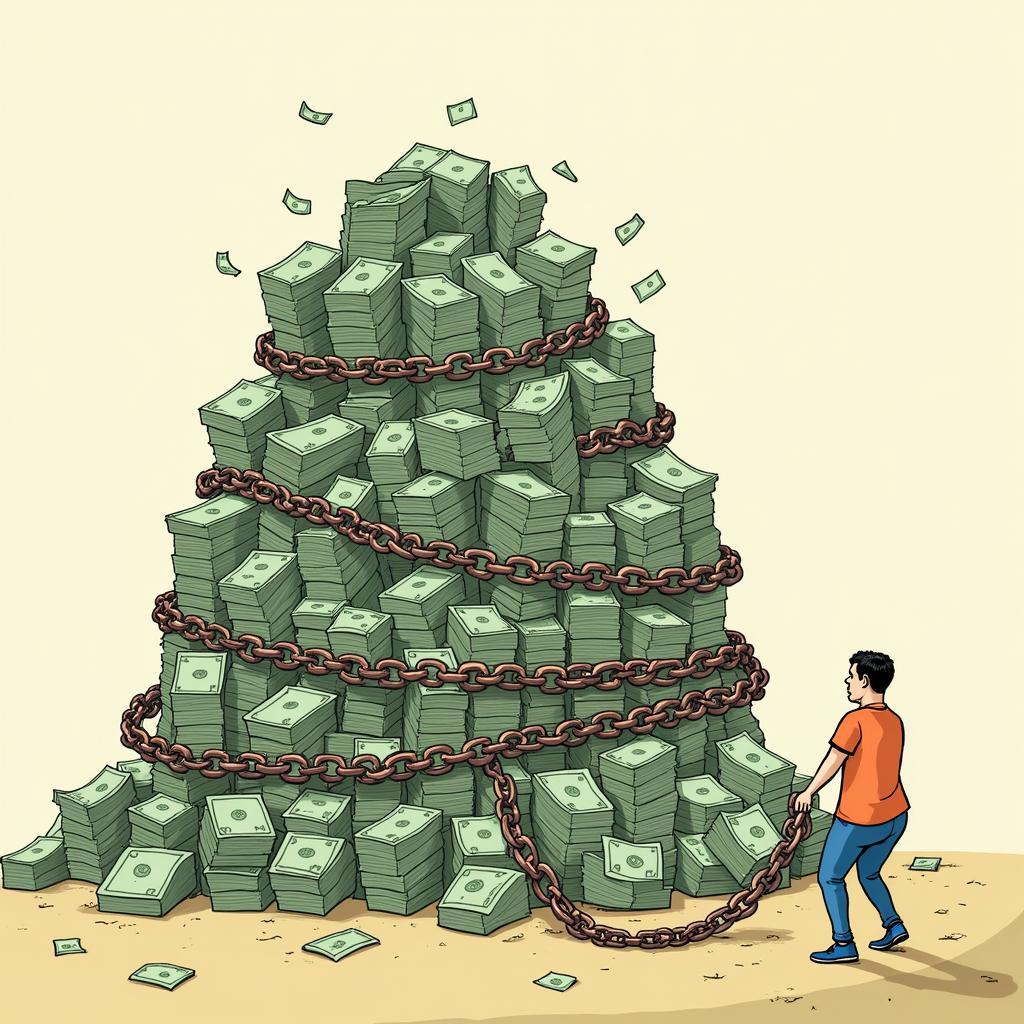 Hình ảnh minh họa gánh nặng nợ công