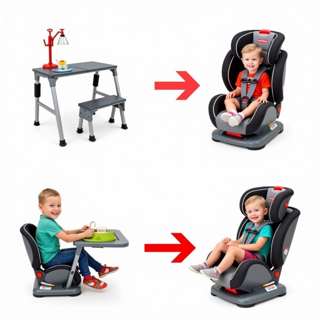 Convenient Fisher-Price car seat with tray