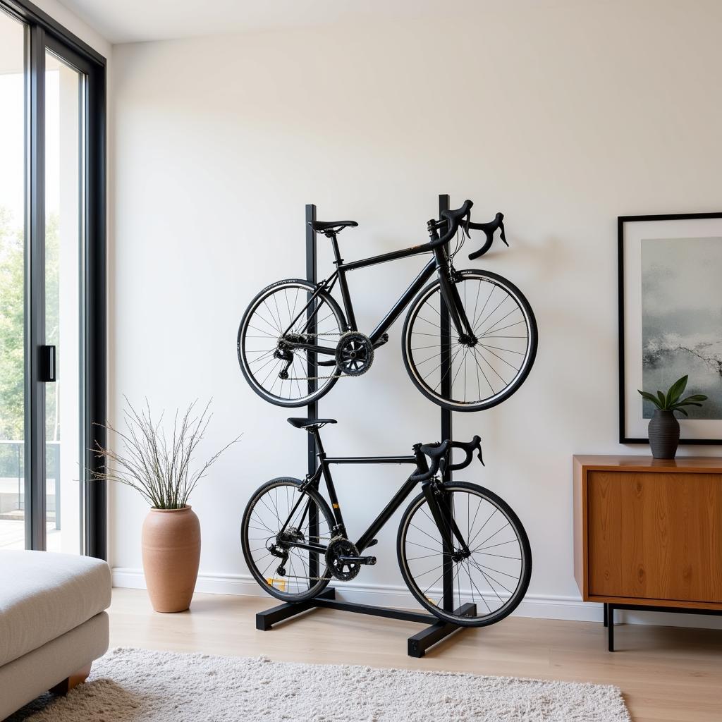 Indoor bike rack