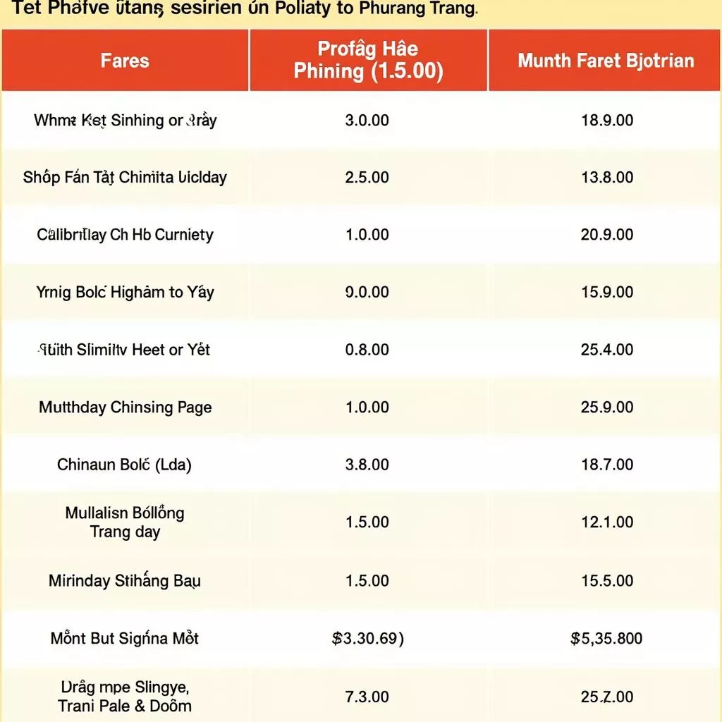 Phuong Trang bus ticket prices during Tet