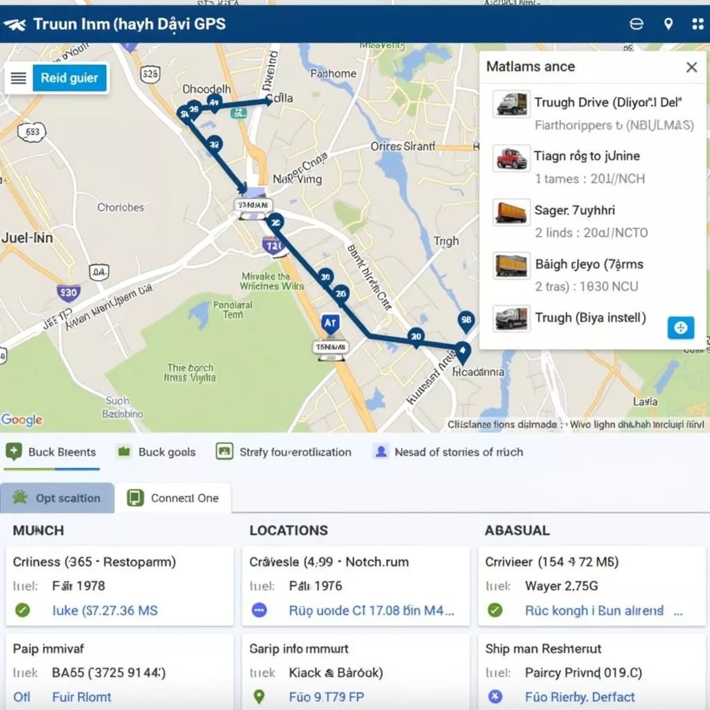 Bình Anh GPRS management software interface