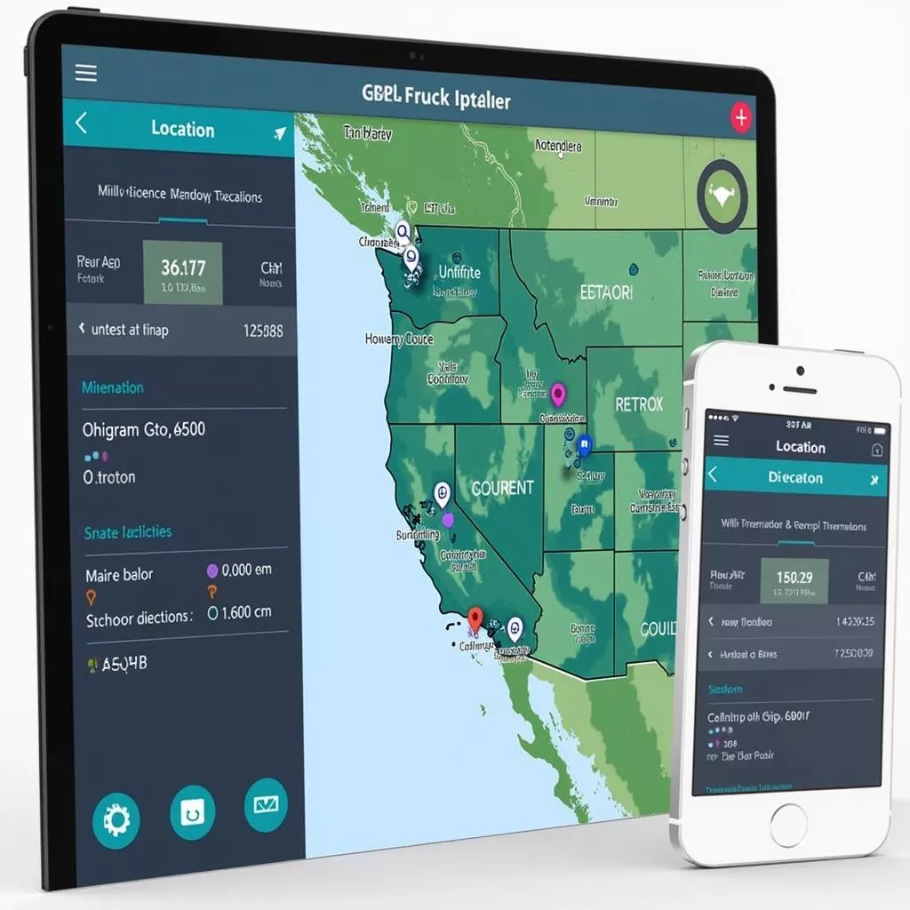 Interfaccia del software di monitoraggio GPS Bình Anh 2 con mappa e posizione del camion