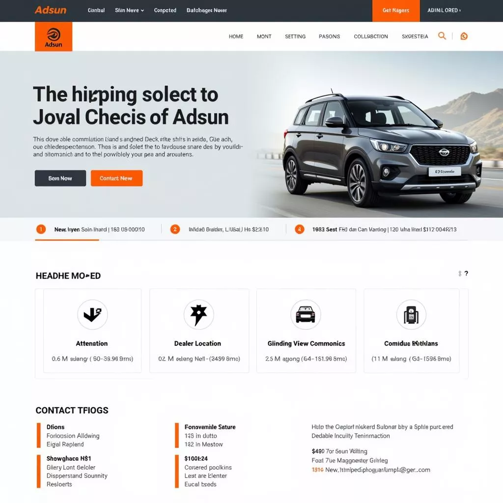 Giao diện website Adsun