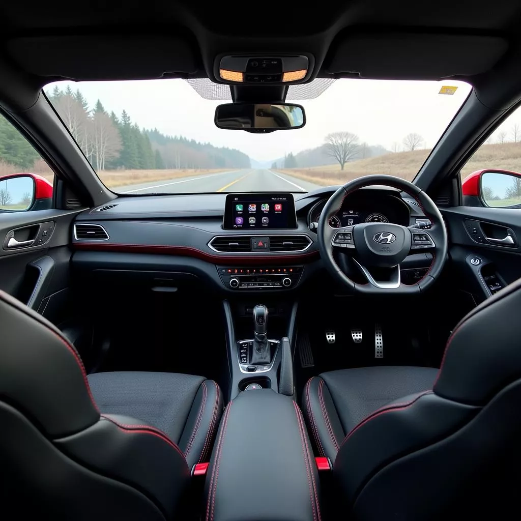 Modern interior of the Hyundai Elantra Sport