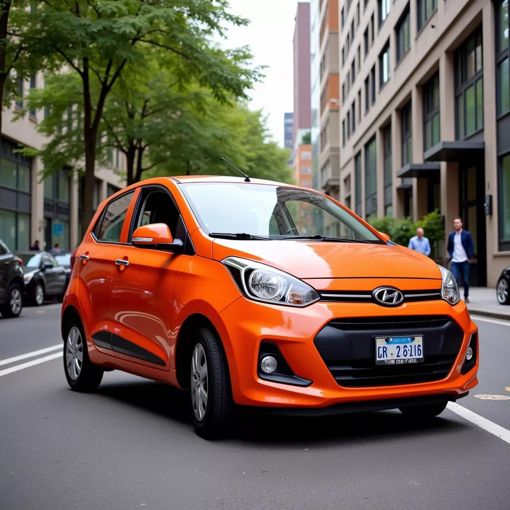 Hyundai i10 nổi bật trên phố với màu sắc trẻ trung