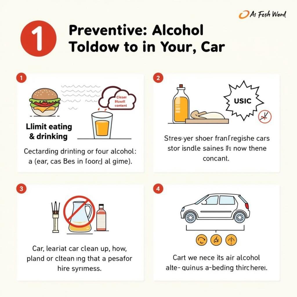 Mẹo ngăn ngừa mùi rượu bia trong xe hơi