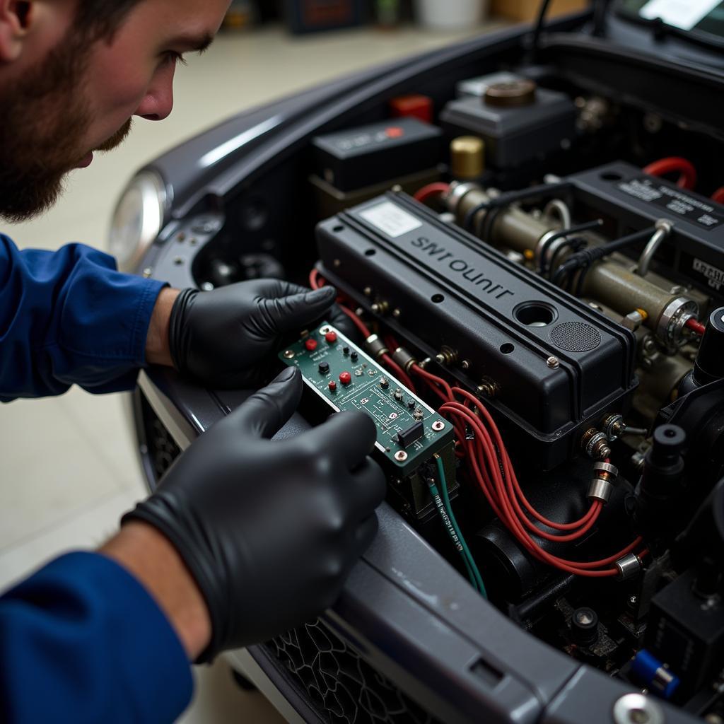 Kiểm tra chất lượng amply ô tô bãi