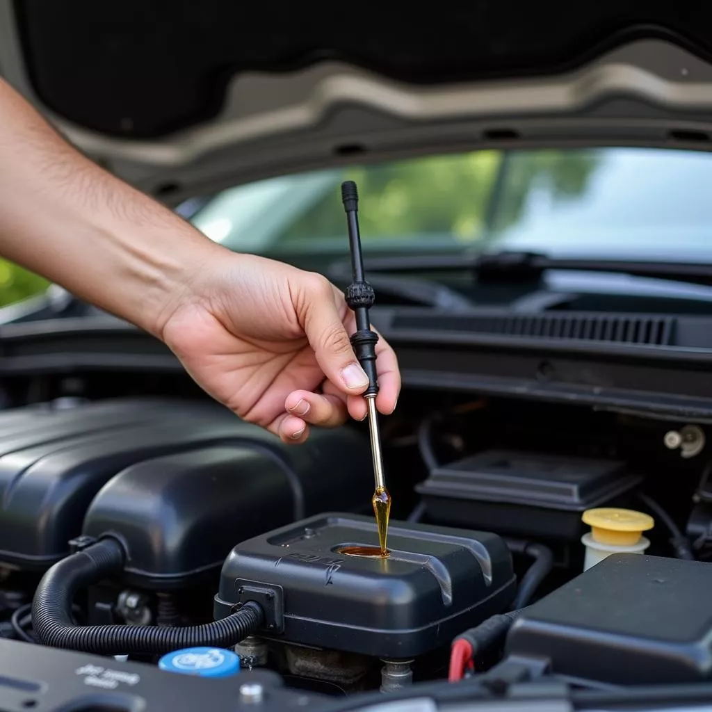 Kiểm tra dầu máy xe ô tô