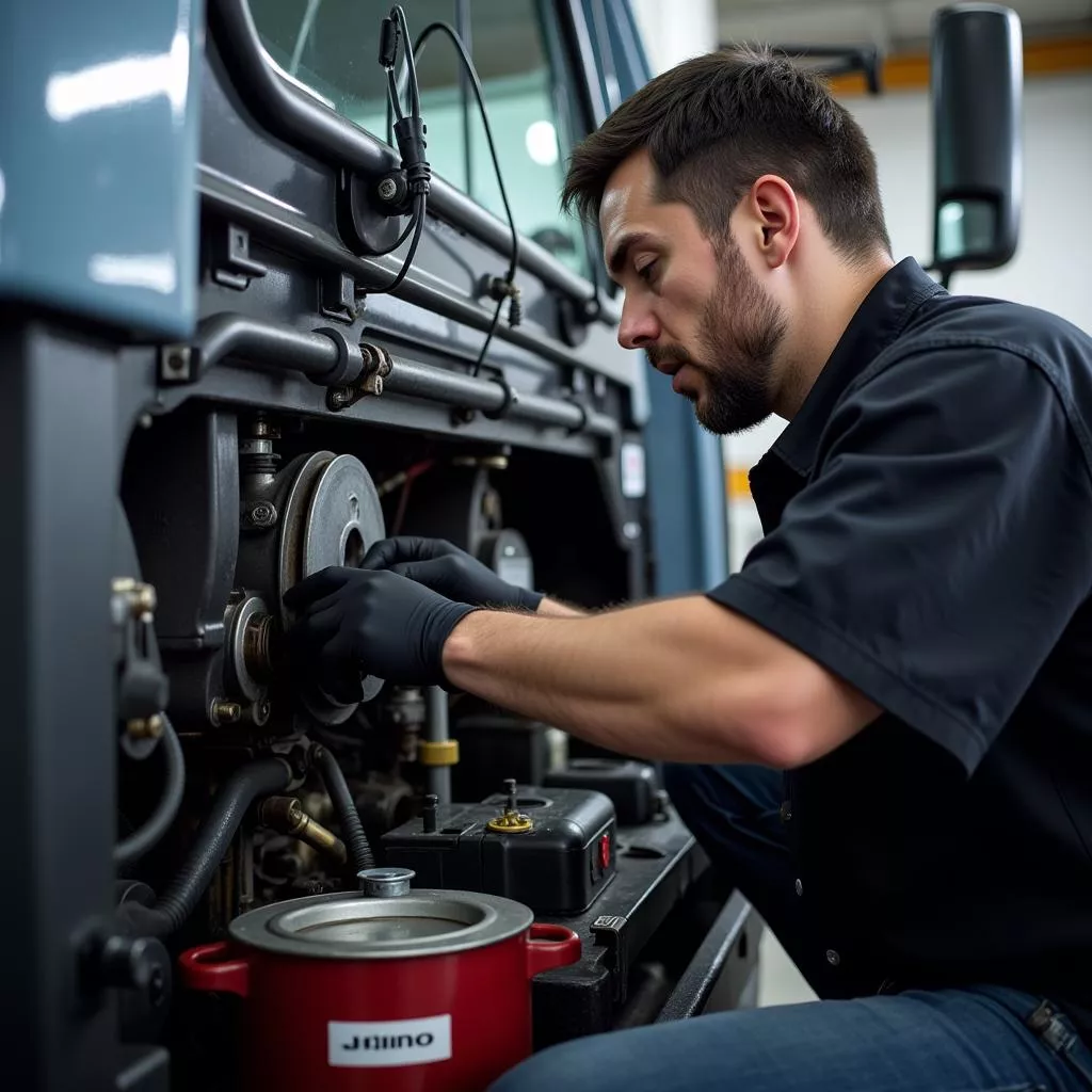 Pengecekan Mesin Truk Hino FG 2019