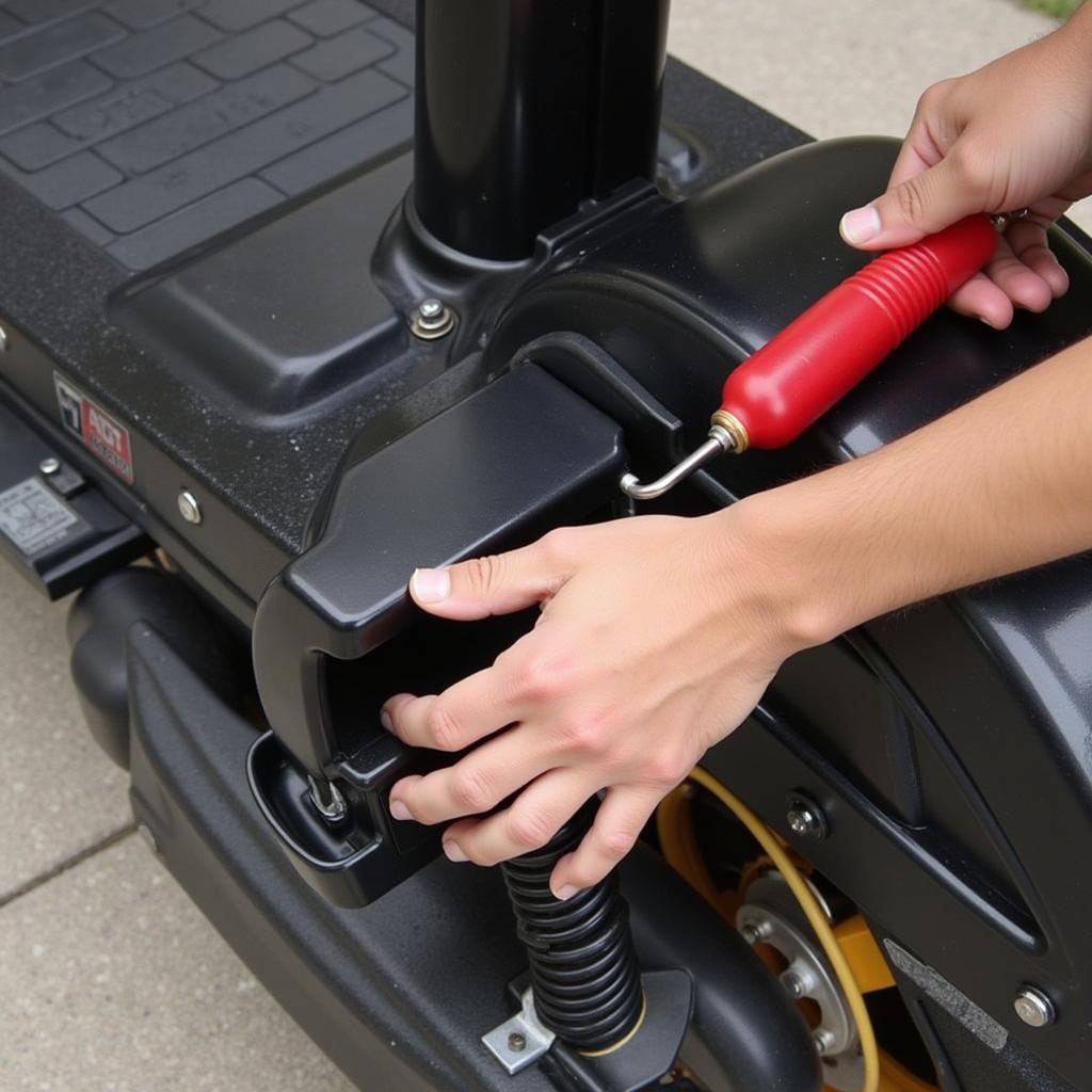 Kiểm tra nhớt hộp số xe tay ga