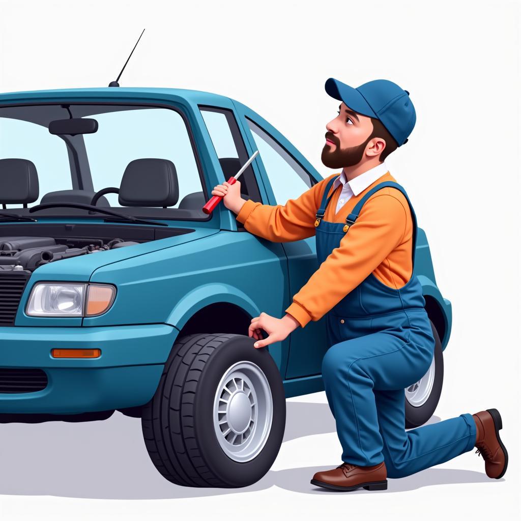 Kiểm tra xe ô tô 4 chỗ cũ