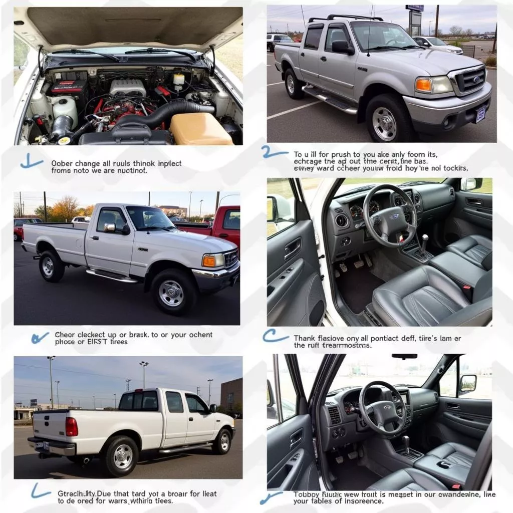 Inspecting a used truck