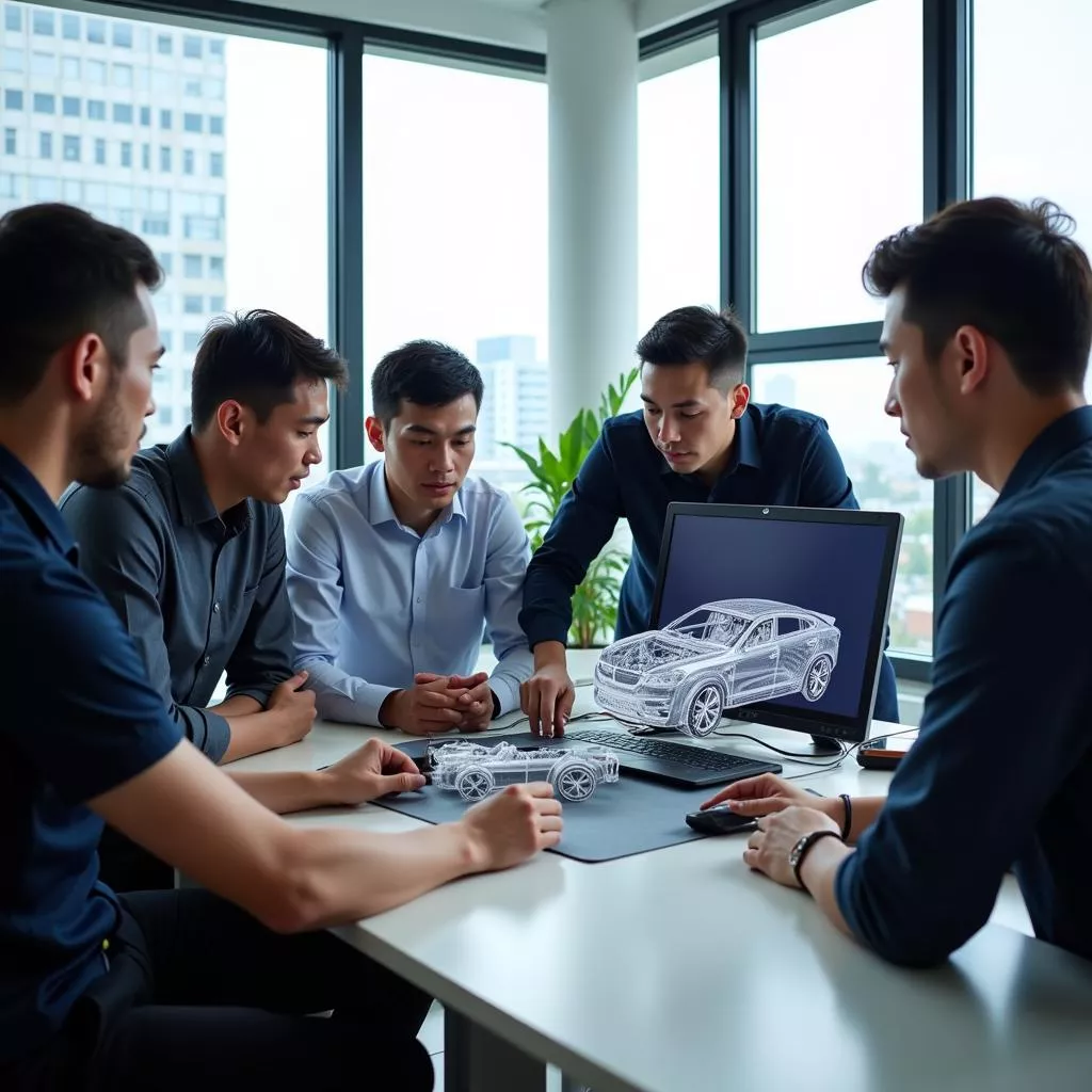 Automotive engineer working in Ho Chi Minh City